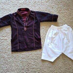 Baby Boy Clothes 8 Months Kameez Shalwar/Kurta Sherwani Outfit 2 Piece Set